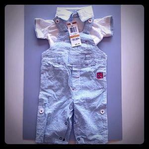 NWT shirt with overalls.